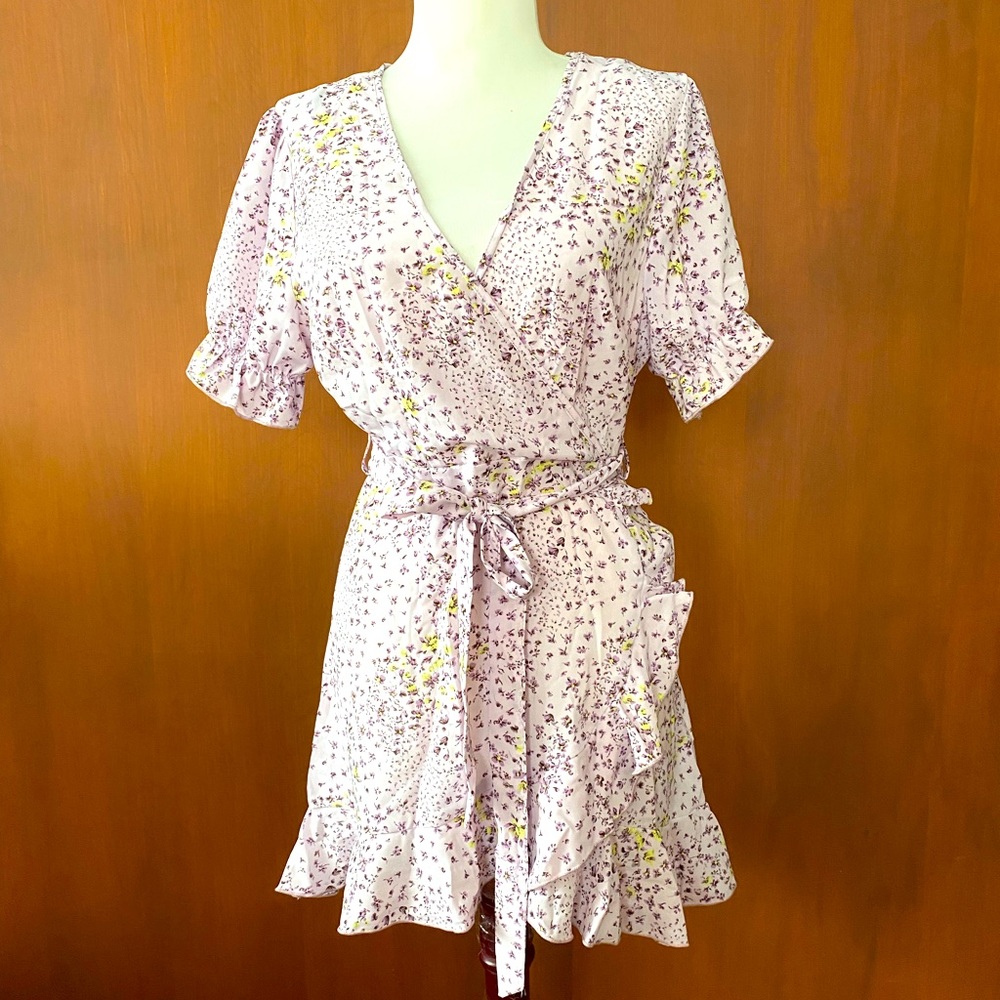 NWT Missguided purple floral dress
